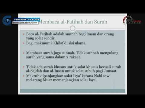 Baca al-Fatihah dalam Solat Baca al-Fatihah dalam Solat
